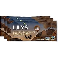 Keto Baking Chocolate Chips By Lily's Sweets | Stevia Sweetened, No Added Sugar, Low-Carb, Keto-Friendly | Fair Trade…