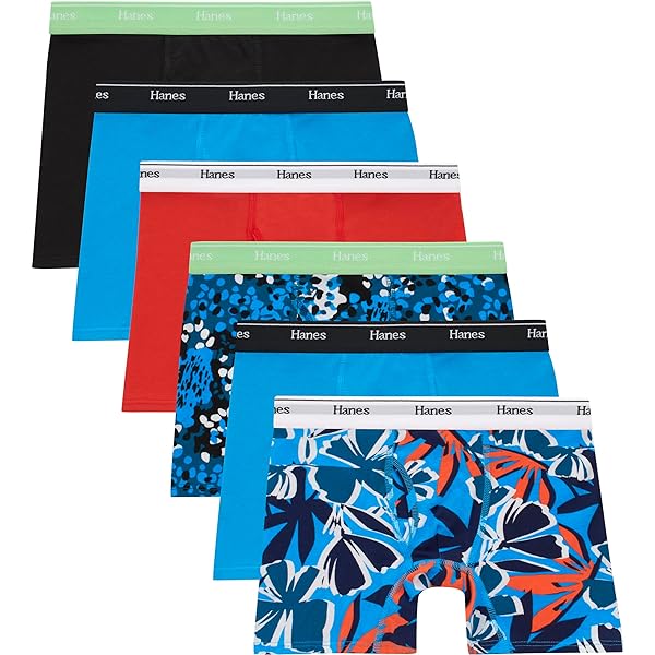 Pack De 5 Calzoncillos Tipo Boxer Hanes Para Niños - Algodón 100%