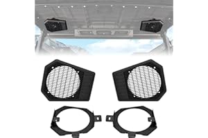 SAUTVS Rear Roof Speakers Pods Enclosures Holders with Left & Right Brackets for Polaris Ranger XP 1000/ Crew XP 1000 2019-20