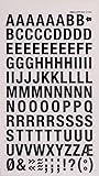 Black transferable Letters and Numbers. Letters 12
