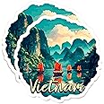 Vietnam Magnet 4 inch 2 Pack Vinyl for Souvenir Gift Refrigerator Fridge Dishwasher ID 44999