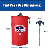 Blue Diamond Heavy Duty Screw Peg Pro Kit 20 Pe gs with Mallet Peg Puller Kit view 3