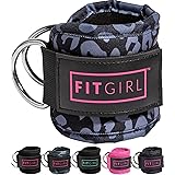 FITGIRL - Ankle Strap for Cable Machines and Resistance Bands, Work Out Cuff Attachment for Home & Gym, Booty Workouts - Kick
