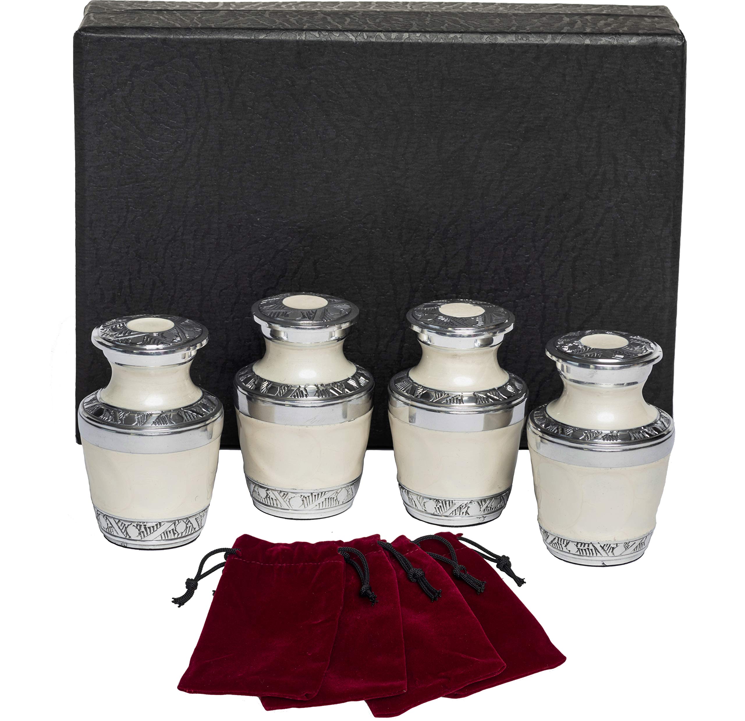 Eternal Harmony Keepsake Urns for Human AshesFor Cremation (Urns Carefully Handcrafted) with Elegant Finishes to Honor Your Loved One Pearl