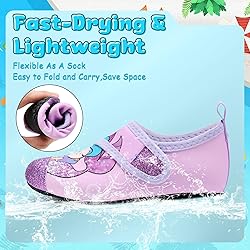 VIFUUR Kids Water Shoes Boys Girls Barefoot Water