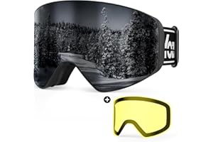 YOZISS Ski Goggles for Men Women, Snow Goggle Over Glasses, Anti-fog Snow Sports Goggles for Snowboarding, Snowmobile