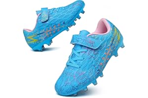 Hanani Boys Girls Soccer Cleats for Kids Football Shoes High Top Training Youth Football Cleats Outdoor/Indoor Athletic Turf Shoes