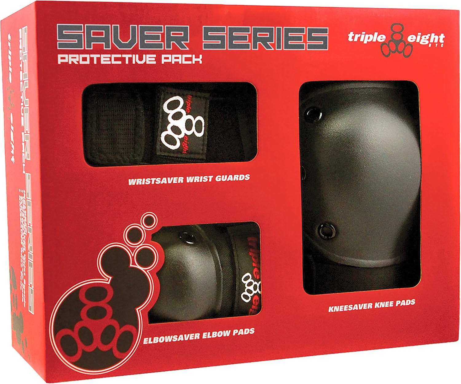 Triple Eight Saver Series Pad Set with Kneesavers, Elbowsavers and Wristsavers : Cycling Protective Gear : Sports & Outdoors
