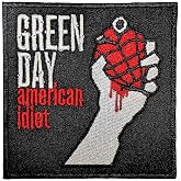 Green Day American Idiot Woven Iron On Patch (One Size) (Black/Red/White)