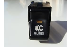 GCD Fits Jeep TJ Wrangler 1997-2006 KC HiLiter Rocker Switch, Black, 2-Position, ON-OFF, Easy Install, Instructions Included