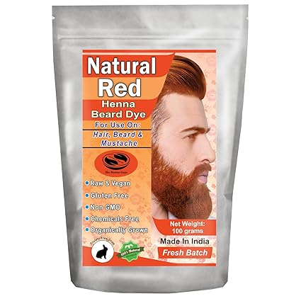 Amazon Com 1 Pack Of Burgundy Henna Beard Dye For Men 100