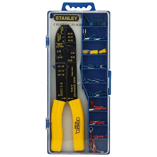 STANLEY 84-253-22 Crimping Plier Set 230mm/9 (Yellow and Black)