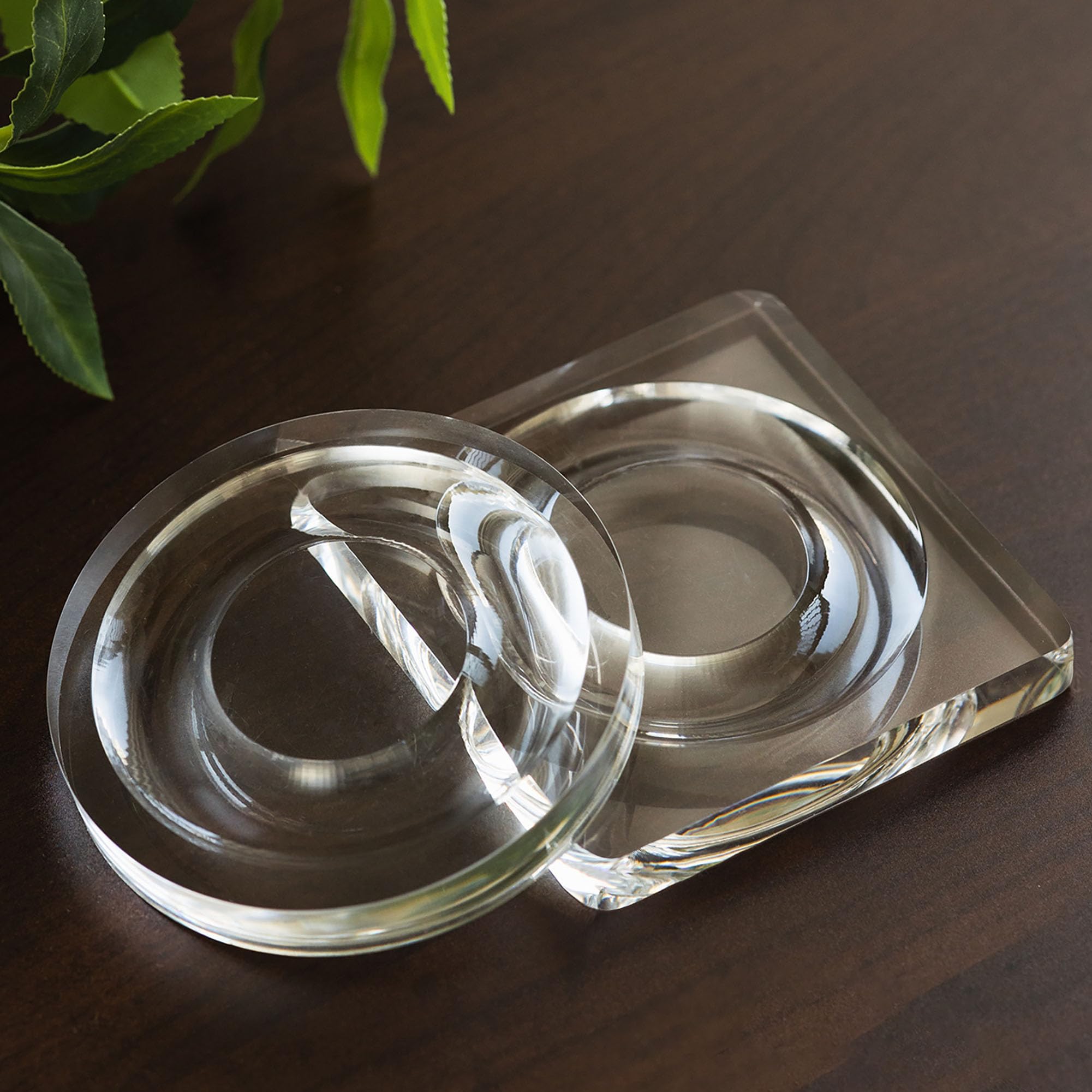 Photo 1 of CCOTIKOSEE 2PCS Acrylic Bracelet Holder Jewelry Display, Bead Boards for Necklace Making Stand, Bangle Organizer Transparent Tray