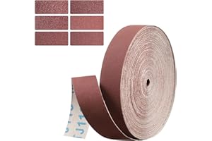Shineboc Emery Cloth Roll,400 Grit Continuous Sandpaper Roll 1" x 33 Feet for Wood Furniture Finishing Metal Sanding Automoti