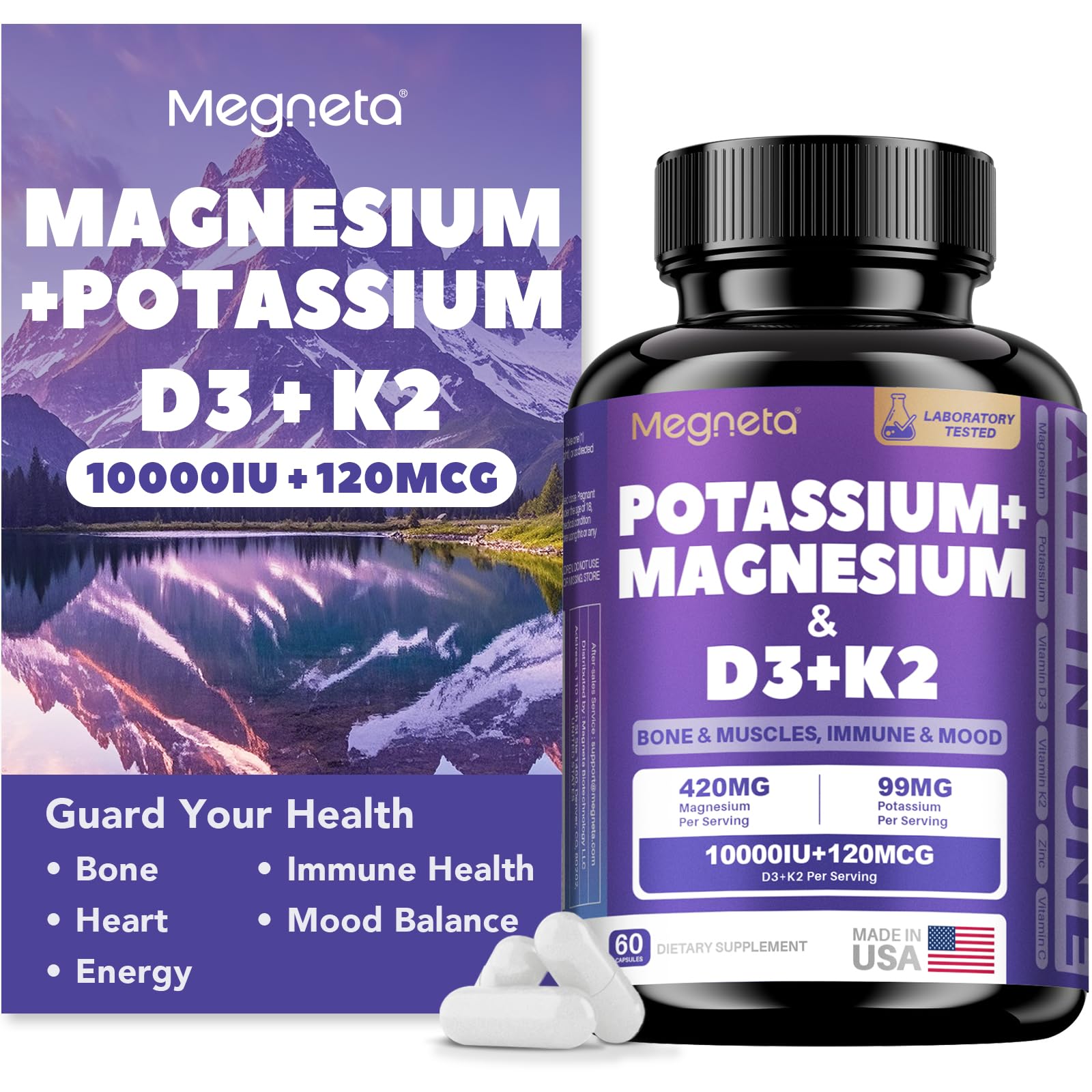 Magnesium Potassium Vitamin D3 K2