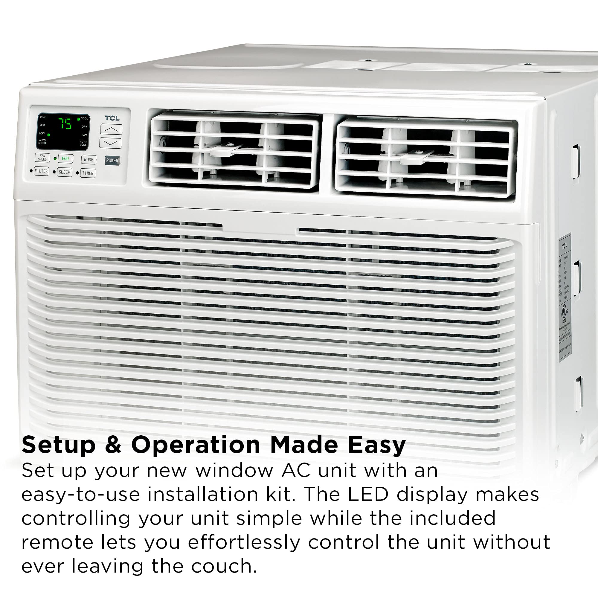 TCL 8W9ER1-A Smart App & Voice Control Window Air Conditioner, 8,000 BTU, White