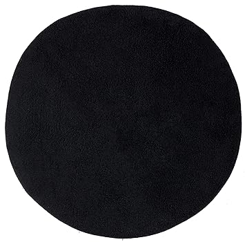 Brandsseller Badematte Badteppich Badewannenvorleger Duschvorleger Rund Ø60cm Schwarz