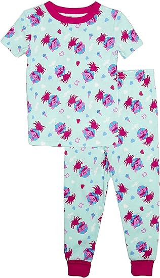 Amazon Com Dreamworks Trolls Movie 2 Piece Pajama Set For Toddler Girls Poppy Girls Pj Size 2t To 5t Clothing