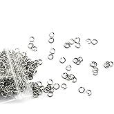 Tegg Open Jump Ring 500PCS 5mm Siver 304 Stainless Steel Open Jump Ring Connectors for Jewelry DIY Finding