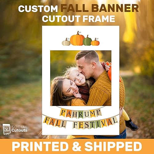 Amazon Com Autumn Selfie Frame Fall Photo Booth Prop Customized