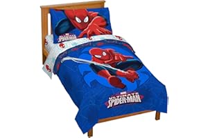 JAY FRANCO Marvel Spiderman 'Regulator' Toddler 4 Piece Bed Set