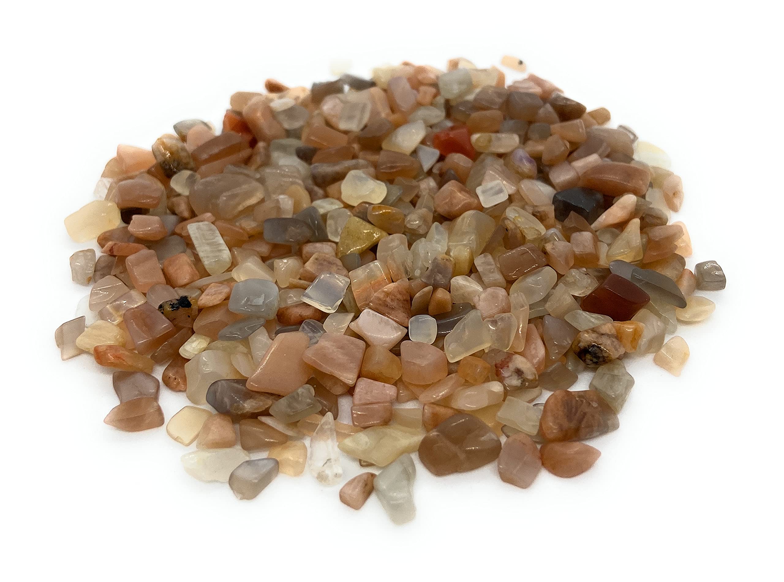 Moonstone Crystal Gemstone Undrilled Chips - 50 Grams