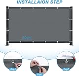 LOVE STORY HDPE Balcony Privacy Screen 0.9 x 5m Charcoal UV Protection Wind view 4
