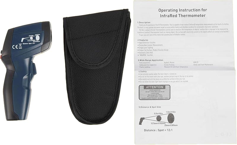 Heavy Duty Compact Infrared Thermometer, Schwarz