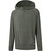 M MAELREG Hoodies For Men Long Sleeve Kangaroo Pocket Lightweight Heather Golf Quarter Zip Mens Sweatshirts Hoodies Pullover