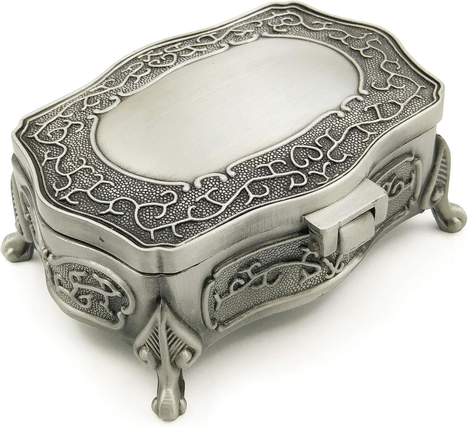 falado Wingostore Emboss Alloy Metal Music Box Wind Up and Golden Movement Music Box for Christmas/Birthday/Valentine's Day (EmbossAlloyPattern1YMSS - Image 4