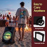 Pyle Bluetooth PA System 800W Peak Portable Party Speaker with Battery view 5