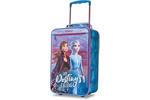 American Tourister Kids' Disney Softside Upright Luggage, Frozen Destiny, Carry-On 18-Inch