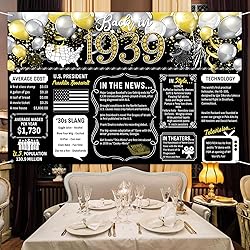 86th Birthday Black Gold Party Decoration Back in