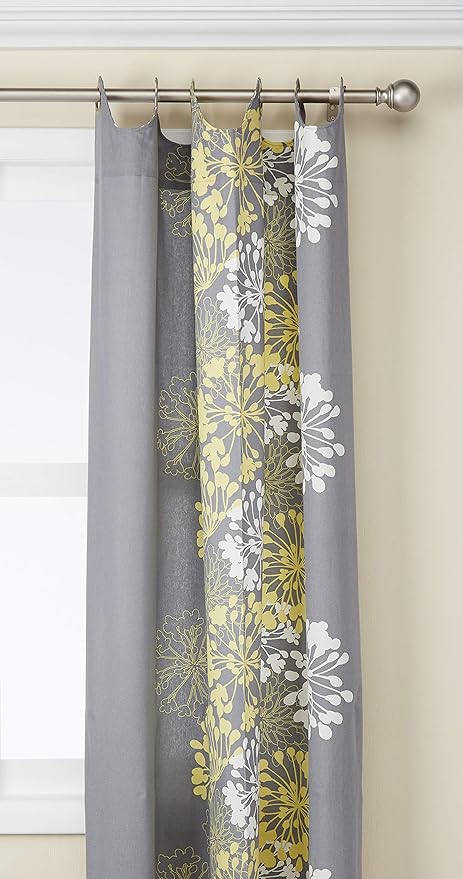 Madison Park Anaya Window Curtain Grey Yellow 84 Panel Amazon Co