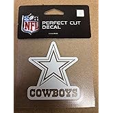 NFL Dallas Cowboys 4x4 Perfect Cut White Decal, One Size, Team Color