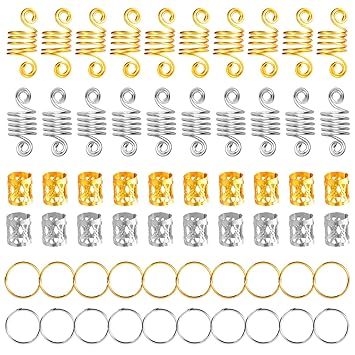 Amazon Com Bbto 120 Pieces Aluminum Hair Coil Dreadlocks Hair