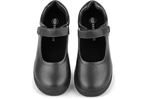 NCCB Girls School Uniform Shoes Mary Jane Dress Flat Shoes for School Wedding Party with Strap Little Kid/Big Kid