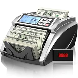 PONNOR Money Counter Machine with Value Bill