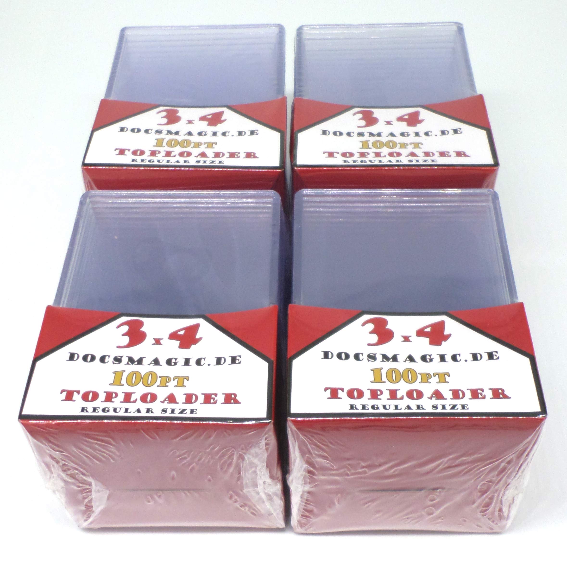 docsmagic.de 4 x 25 Toploader Extra Thick 100pt - 3" x 4" - Standard Size - 70 x 96