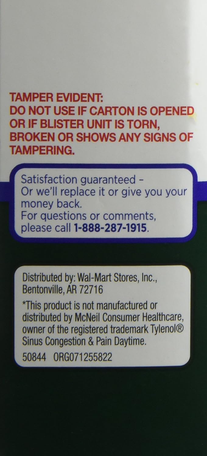 Equate Sinus Congestion and Pain 48 ct: Health & Personal Care