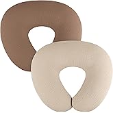 MairMore 2-Pack Muslin Nursing Pillow Covers, Breathable 100% Cotton Breastfeeding Pillow Slipcovers for Standard Nursing Pillows, Soft Covers for Baby Girls and Boys with Zipper