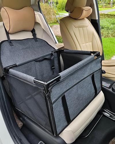 GoBuyer Waterproof Pet Car Seat Booster Carrier Grey Medium 50x40cm