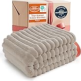 Bedsure GentleSoft Beige Throw Blanket for Couch - Cozy Soft Blankets for Women, Cute Small Fleece Throws for Girls, 300GSM, 50x60 Inches