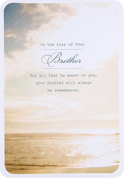 Hallmark Biglietto Di Condoglianze Con Testo In Inglese Thoughts Are With You Formato Medio Loss Of Your Brother Amazon It Cancelleria E Prodotti Per Ufficio