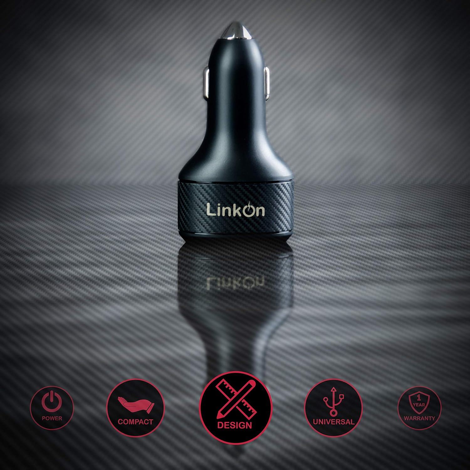 LinkOn 84W USB-C Car Charger with 60W PD3.0 PPS and 18W QC3.0 ports Compatible with MacBook Dell HP Lenovo Samsung Huawei iPhone iPad FCP SCP Apple - Image 5