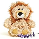 warmies Junior Microwavable & Weighted Stuffed Animals, Lion - Heated Stuffed Animal Plushie for Warmth & Comfort - Cute Soft Plush Toys for Adults & Children (Boys, Girls, Babies & Toddlers)