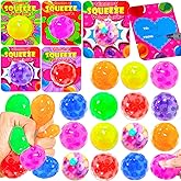 24 Pack Valentines Day Gifts for Kids Teens Class, Fidget Stress Balls with Valentines Day Cards,Valentines Party Favors Stress Relief Toys Squeeze Balls Bulk for Boys Girls Classroom Exchange Prizes