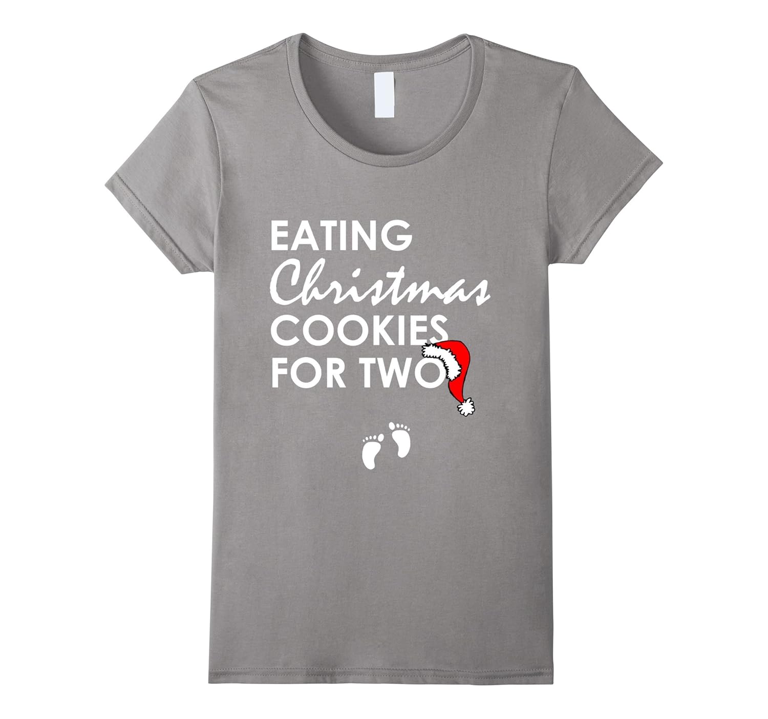 Womens Eating Christmas Cookies for Two - Pregnancy Announcement-ANZ