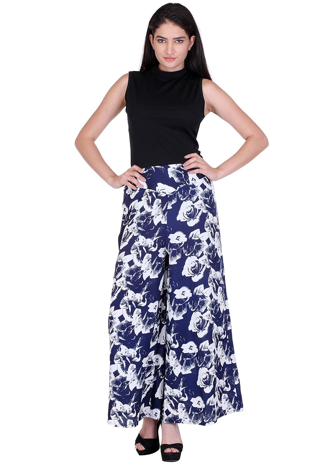 deewa white flower palazzo