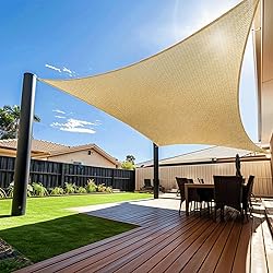 EMEKIAN Rectangle 10' x 13' Sun Shade Sail, UV